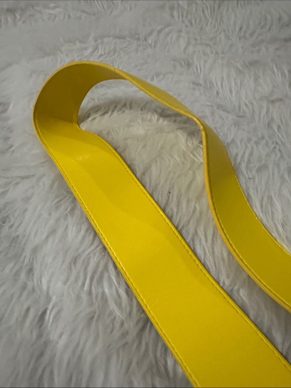 Source Unknown Yellow Wide Leather Bag Strap - Picture 4 of 4